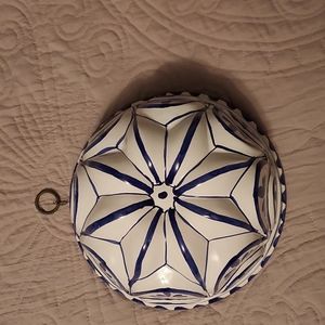 Vintage Handpainted Ceramic Bundt Mold on Hanger